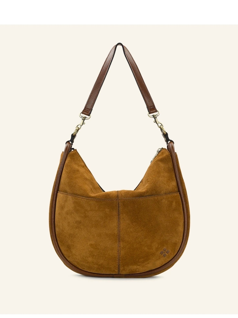 Beautiful Patricia Nash Suede Tassel Hobo Bag in Cognac Brown NWT - Picture 2 of 16